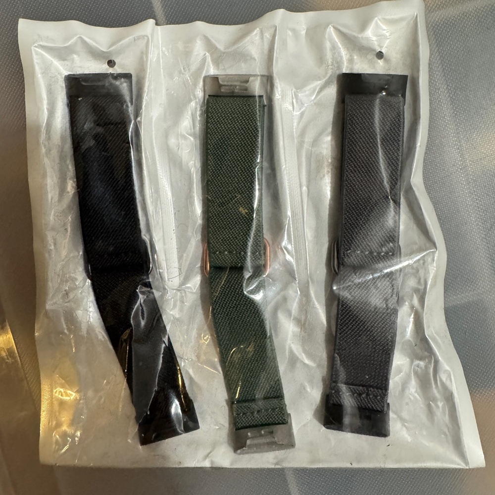 Fitbit Watch Strap Trio - Black, Green, Gray